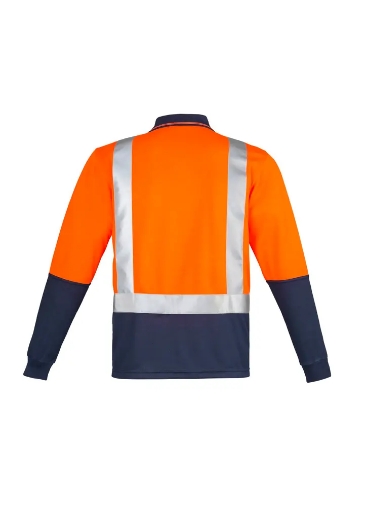 Picture of Syzmik, Mens Hi Vis Spliced L/S Polo - Shoulder Taped